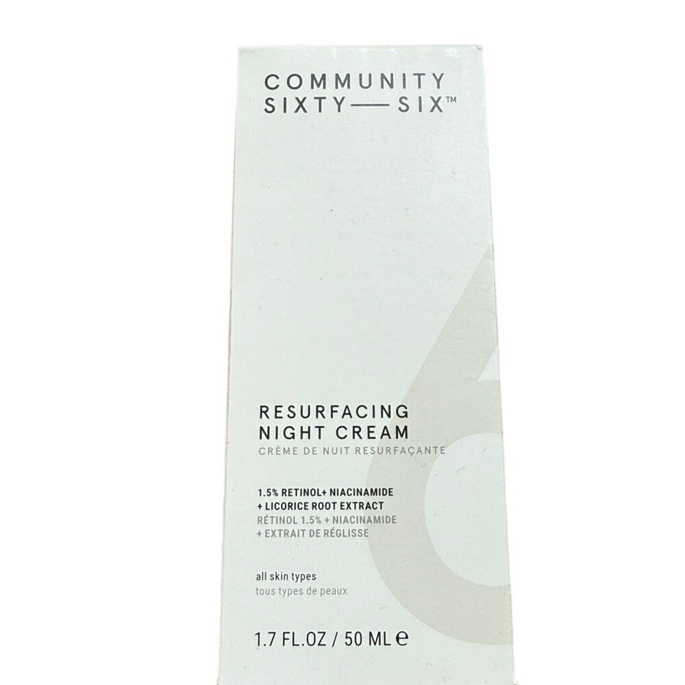 Community Sixty-Six Resurfacing Night Cream 1.5%‎ Retinol Niacinamide 1.7oz 50ml